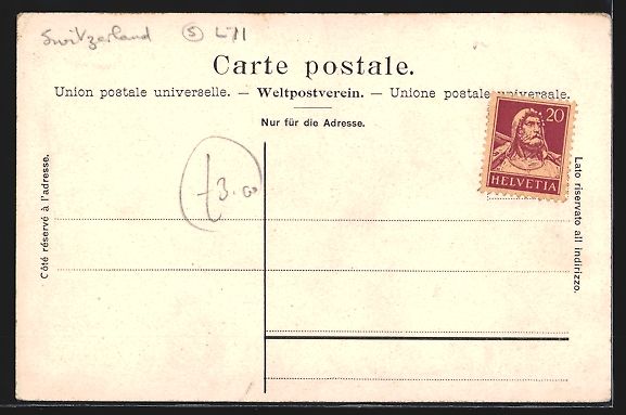 Cartoline postali: AK Guttannen, Ortspartie mit Kirche – Usato da Berlin venduto da bartko-reher 1