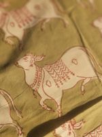 Handblock-print Stoff aus Indien (100% Baumwolle)