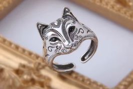 Katzendesign Ring, neu, verstellbar
