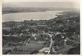 Fällanden ZH Flugaufnahme Nr.9046 mit Greifensee , 1952
