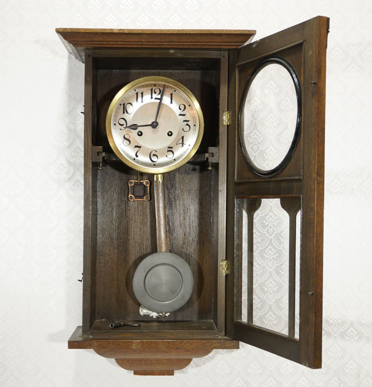 Orologi da terra & Orologi da parete: defekter Jugendstil Regulator – Difettoso da Meggen venduto da Brockitare 3