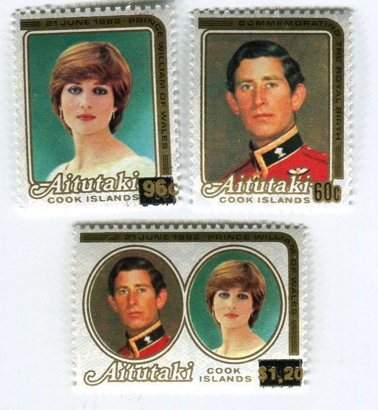 Tutti i francobolli: Briefmarken "Lady Diana". Aitutaki. – Nuovo e nell'imballaggio originale da Basel venduto da Butsch5