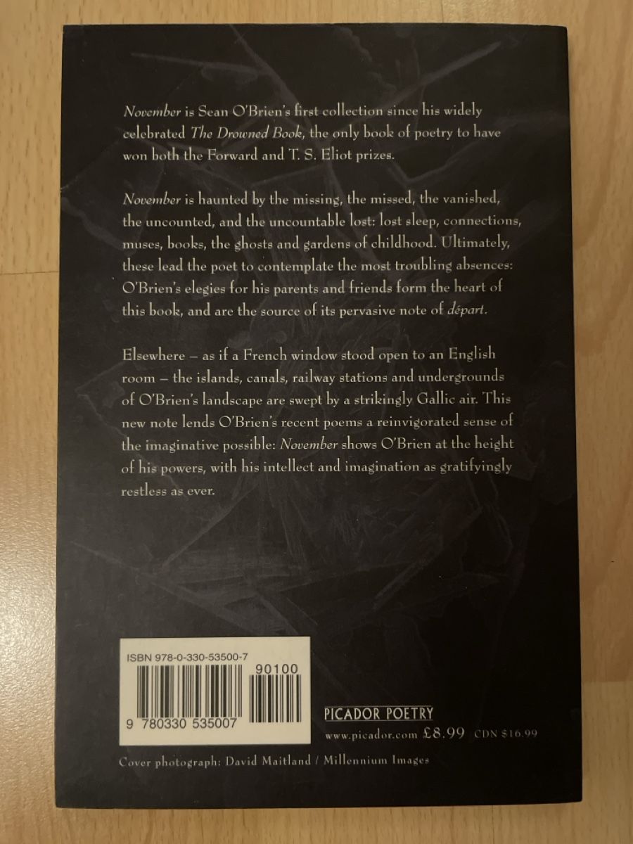 Libri: Sean O’Brien: November – Usato da Münchenstein venduto da jan_5fyc 1