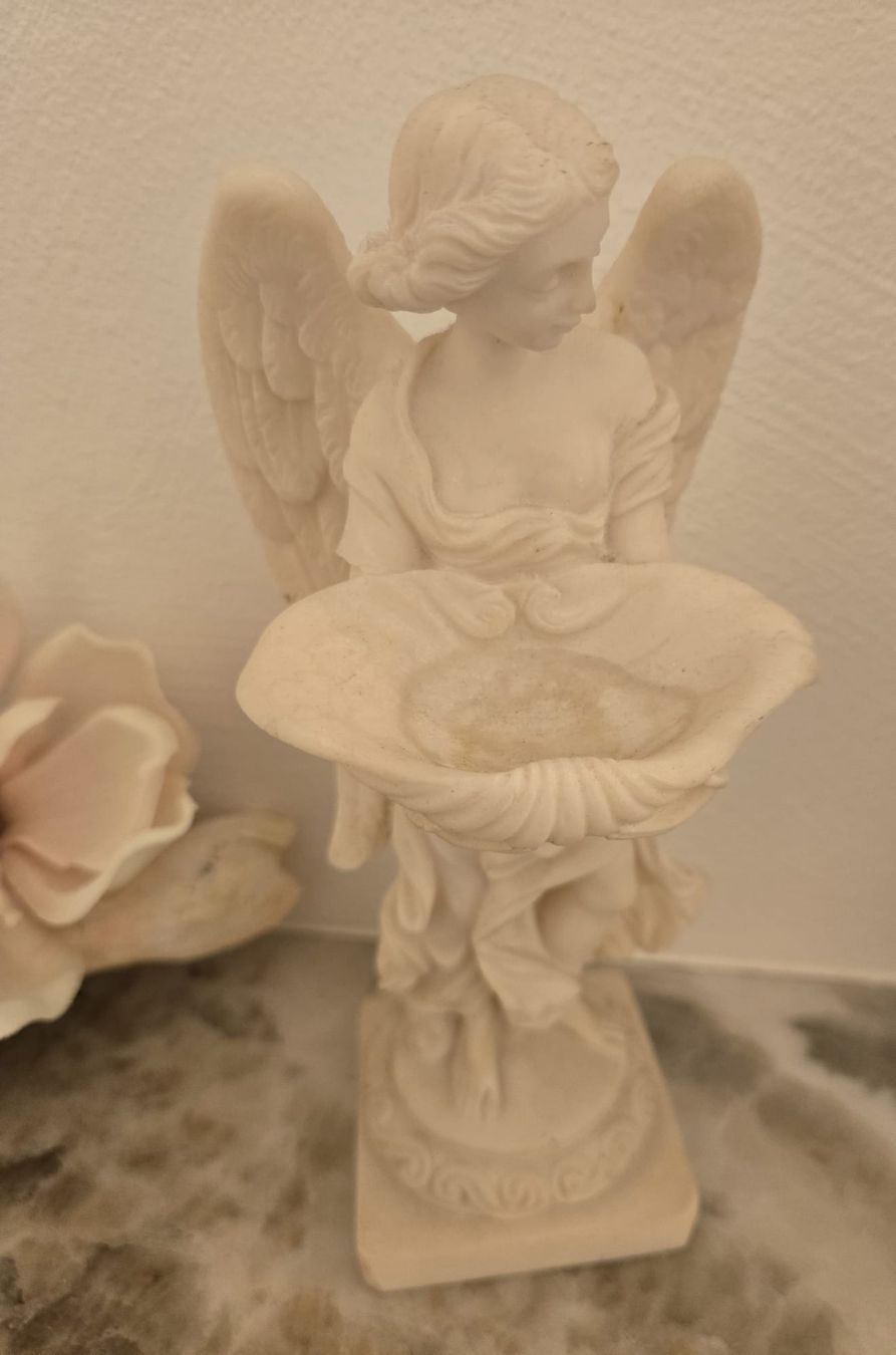 Statuette: Engel Figur Alabaster Handarbeit Vintage Deko – Usato da Rheinsulz venduto da Dred 4