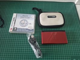 Nintendo DS Lite Red Console Bundle - Brain Training Game!