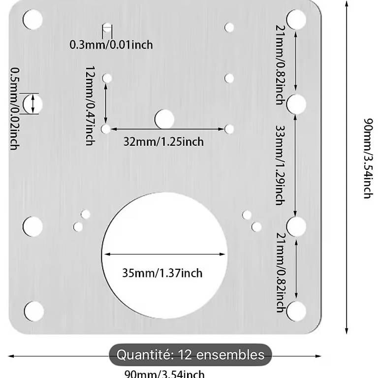 Ecriteaux: Plaques adaptateur charnières – D'occasion à Ménières par 30A 1