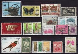 094 ASIEN, 47 Stk diverse Länder,  zT ⊿, meist ⊙