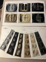 Vintage Knöpfe & Schnallen Musterkarte Konvolut