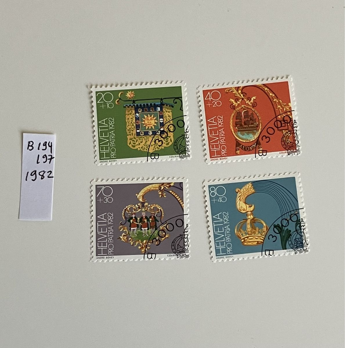 Alle Briefmarken: Pro Patria 1982 – Gebraucht aus Riehen von vernizi