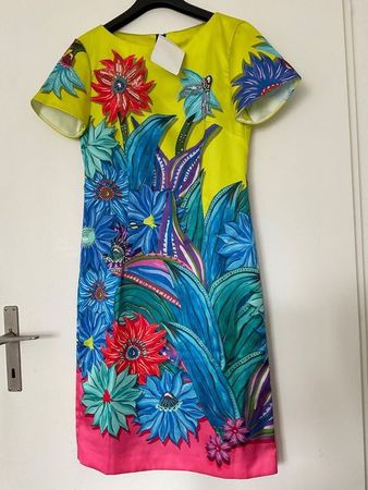 Marc Cain Kleid Blumenmuster Gr 34 NEU mit Etikette, NP 479