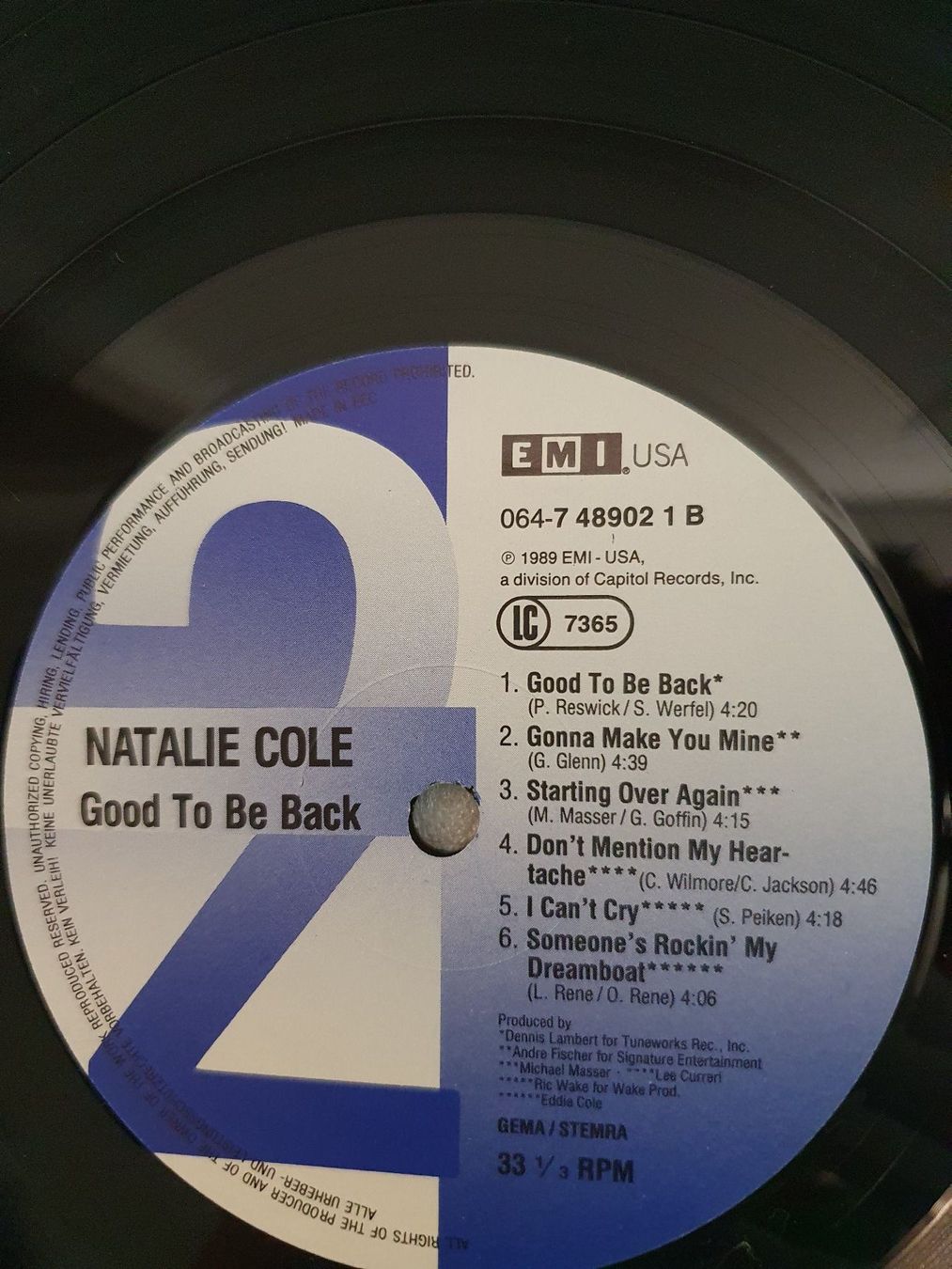 Schallplatten: Natalie Cole - Good To Be Back – Gebraucht aus Uster von Vinyl-Leidenschaft 7