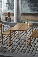Muuto table rectangulaire et 2 bancs  modèle Linear
