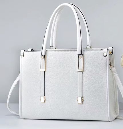 Damen Handtasche Weiss Kunstleder neu