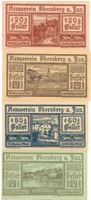 Österreich Notgeld Rennverein Obernberg 20,40,60,80 Heller