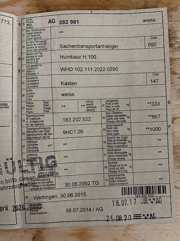 Anhänger: Kastenanhänger anhängen  – Gebraucht aus Lausen von Gjuliana4 4