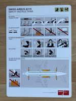 Swiss International Airbus A319 Safety Card