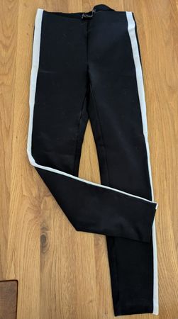 Zara Trafaluc elastische Hose Schwarz/Weiss Gr. S