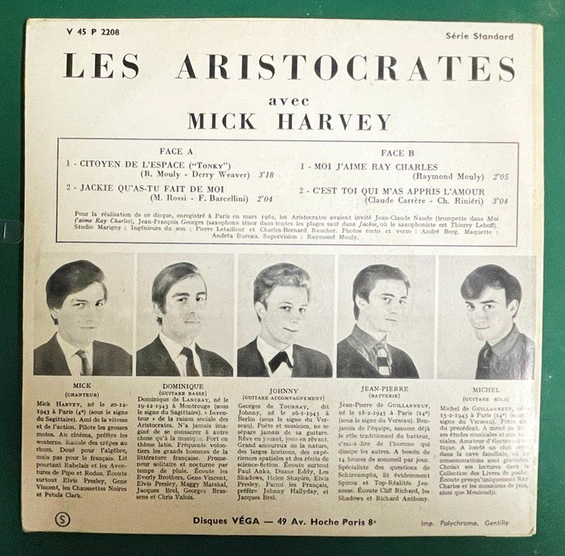 Vinyles: EP: LES ARISTOCRATES feat. MICK HARVEY - 4-Track EP – D'occasion à Frenkendorf par Yard-Sale-2000 1
