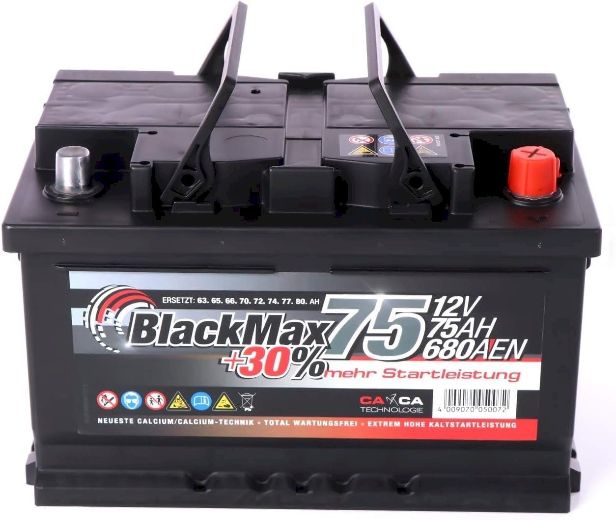 Batterie: BlackMax Autobatterie 12V 75Ah – Nuovo e nell'imballaggio originale da Bottighofen venduto da zaap 2
