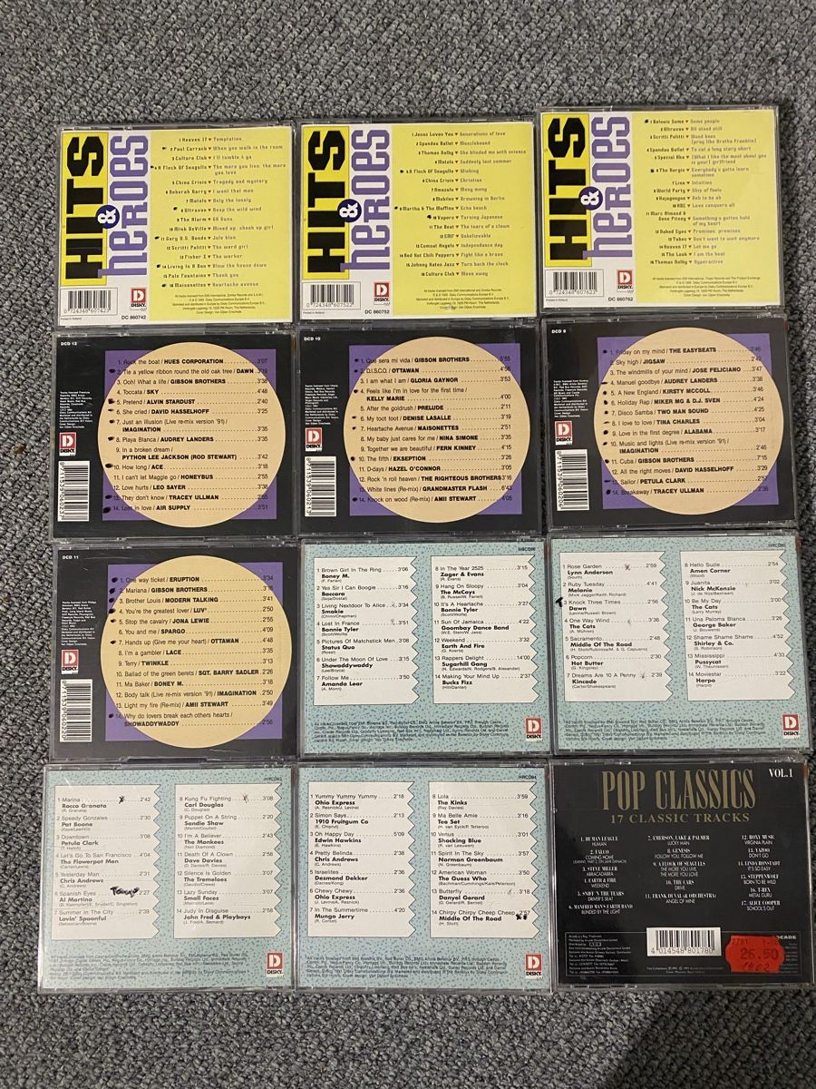 CD: 12 CD Sampler, Hitparaden/Pop Classics div. Jahrzehnte – Usato da Diessbach b. Büren venduto da cowansville 1