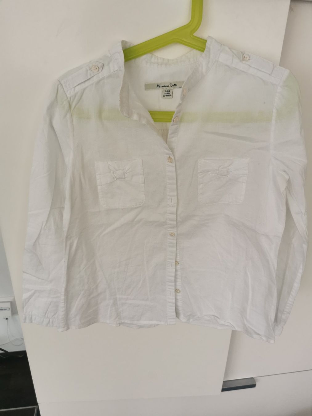 Massimo Dutti Camicette, T-shirt & Top: HEMD-BLUSE WEISS MASSIMO DUTTI GR. 128 – Usato da Erlenbach ZH venduto da alisamilana