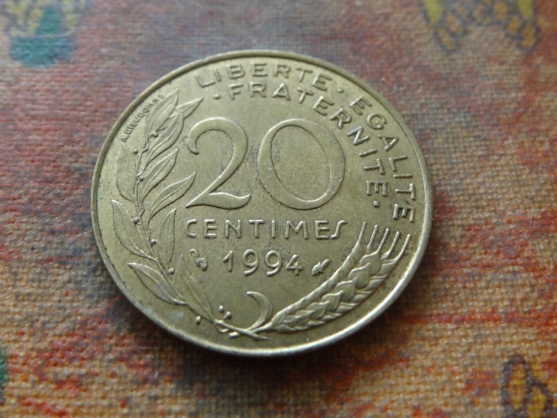 Tutti le monete: FRANCE  20 Centimes  1994 – Usato da Romanel-sur-Lausanne venduto da Swift13