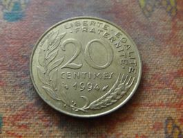 FRANCE  20 Centimes  1994