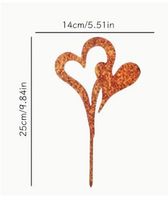 NEUES Doppelherz aus Rostmetall 25 x 14 cm - 225126