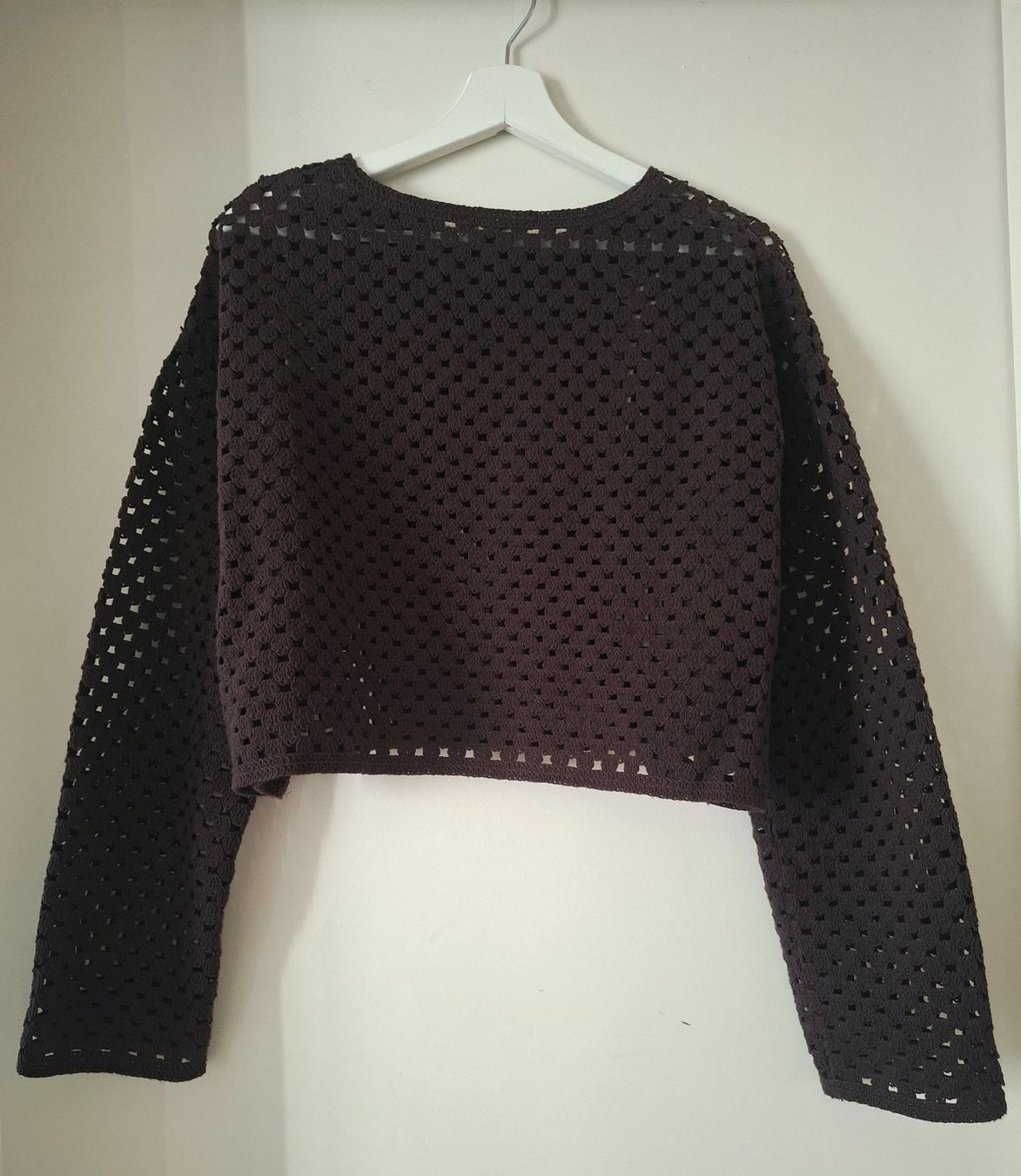 Massimo Dutti Top: Pull marron maille ajourée Massimo Dutti, S – Usato da Carouge GE venduto da Juli_03 4