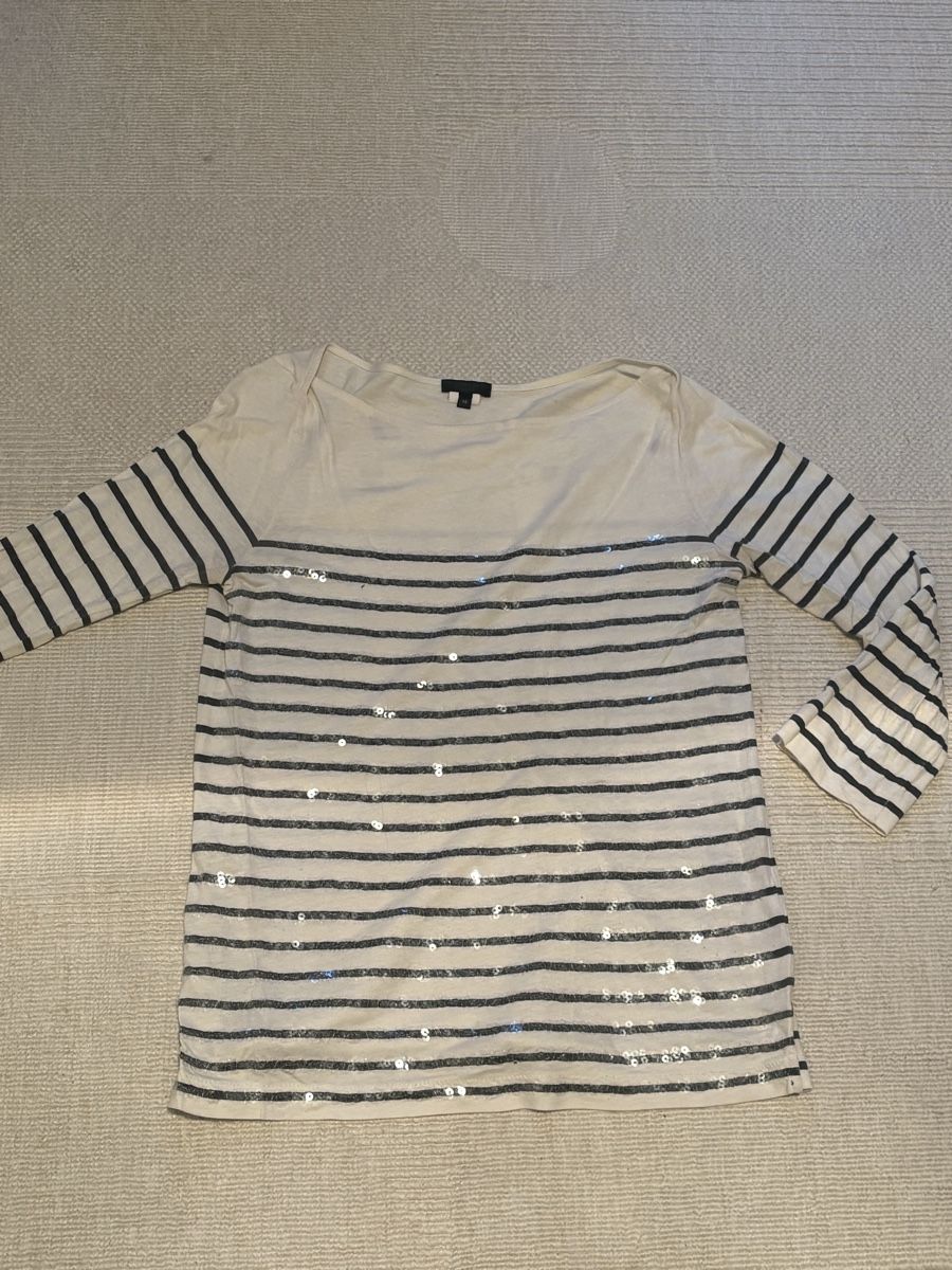 J.Crew Camicette: J Crew Sequin Stripped Shirt Size XS-S – Nuovo (secondo la descrizione) da Zürich venduto da jir_k6j2 1