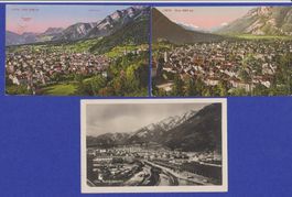 Chur  (+ Bahnhof-Quartier) -  3 alte Ansichtskarten 1920er-J