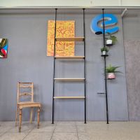 1970 Teleskopregal Bookshelf Regal Spannregal mit 4 Tablar