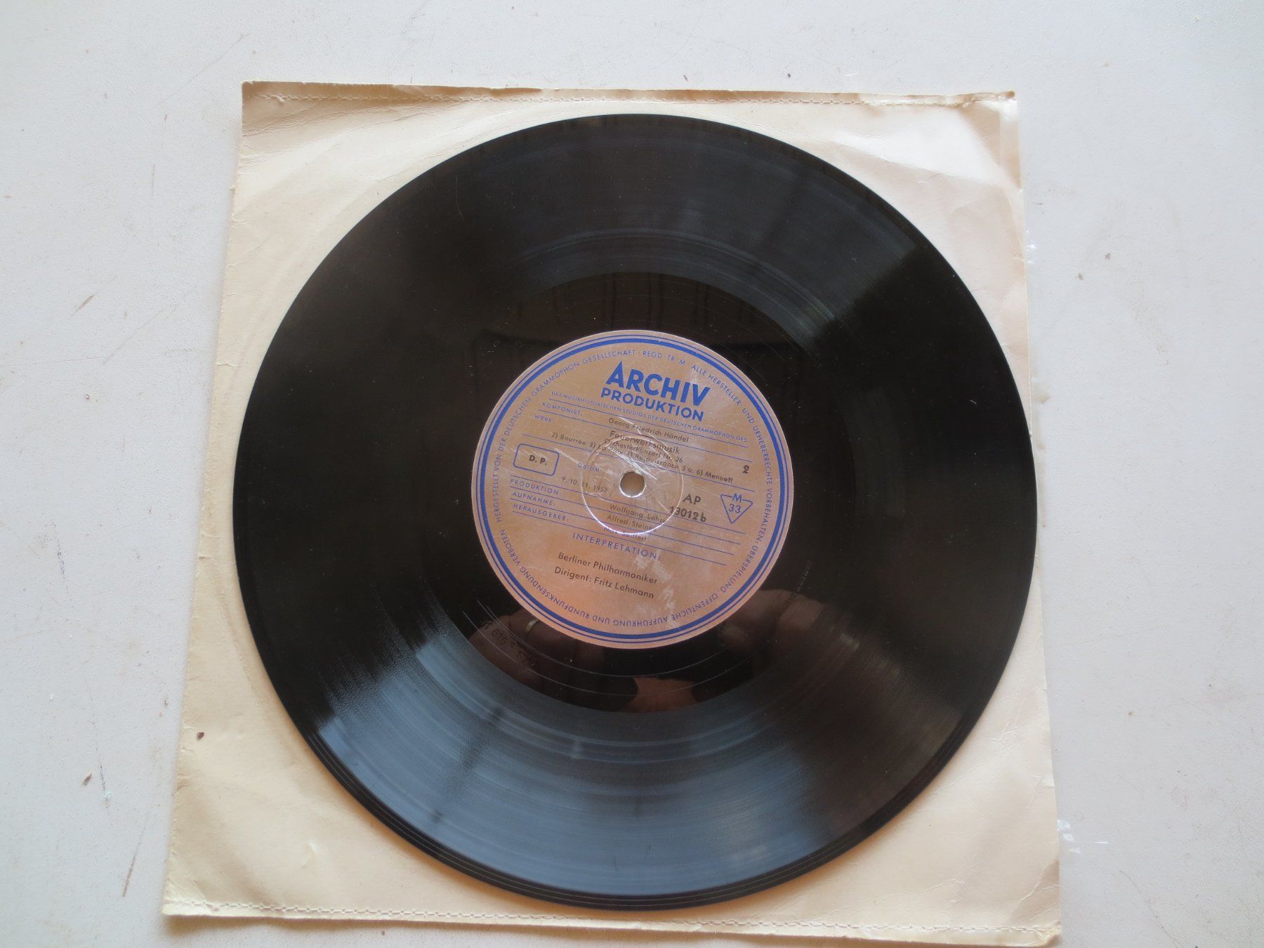 Dischi in vinile: LP: Schellack: Feuerwerksmusik G.F. Händel – Usato da Weier im Emmental venduto da waefler03 2