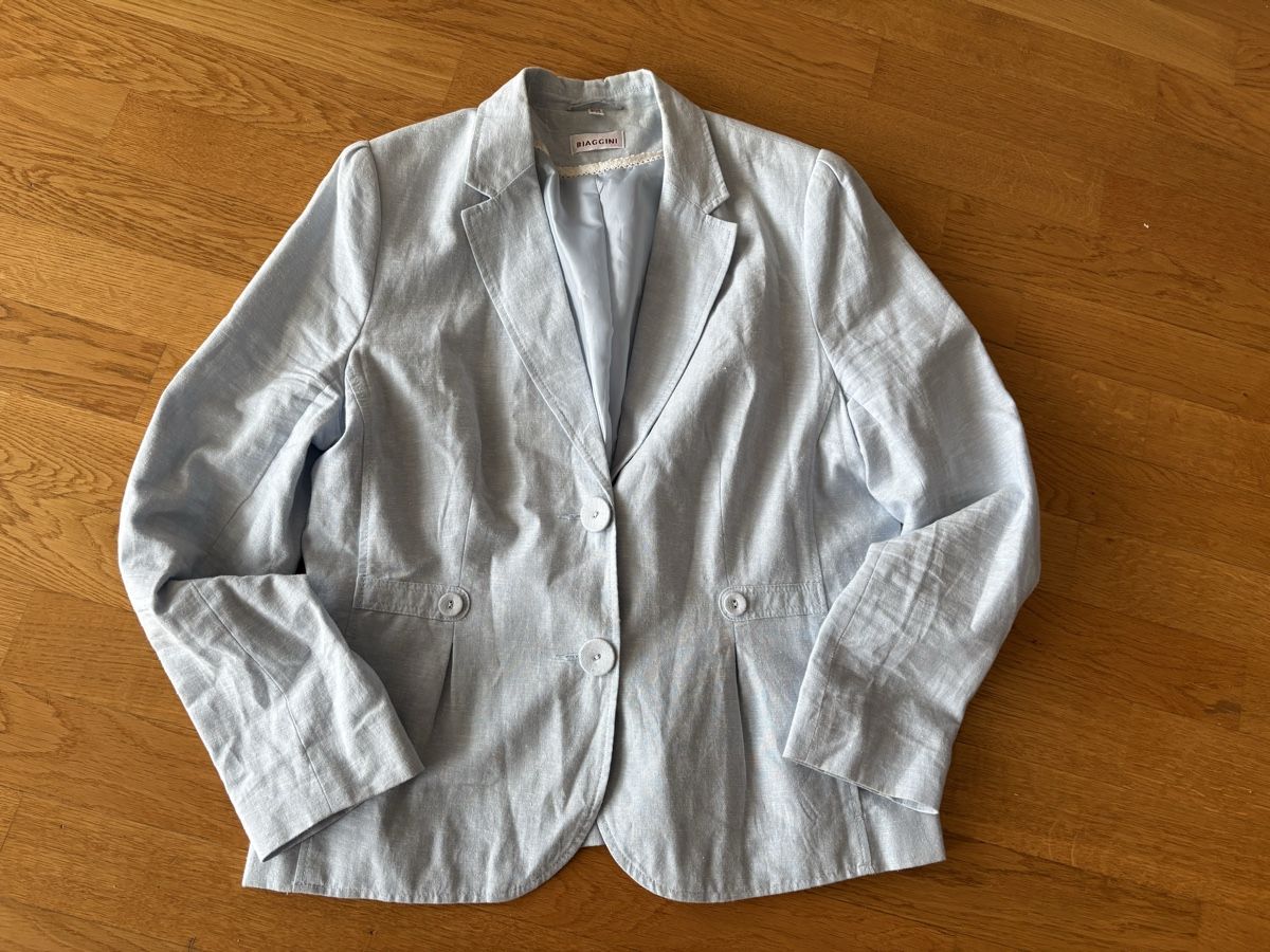 Giacche: Hellblauer Blazer Biaggini Grösse 44 / Länge ca. 70 cm – Usato da Beromünster venduto da msklef 5