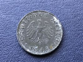 Drittes Reich 10 Reichspfennig Allierte Besetzung 1945 F.
