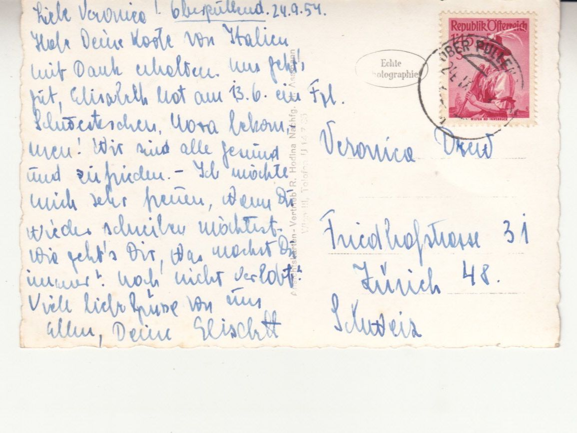 Cartoline postali: Wien 1954 – Usato da Bürglen TG venduto da StampGraf 1