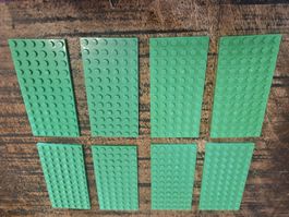 lego 3028 lot de 8 Bright Green Plate.      6 x 12