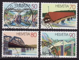 Satz SBK-Nr. 814-817 (Brücken 1991) gestempelt