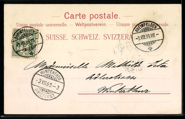 Cartoline postali: Litho Rheinfelden, Sanatorium, Storchenn – Usato da Berlin venduto da bartko-reher 1