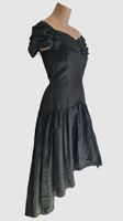 Vintage Cocktailkleid Abendkleid Vokuhila schwarz Gr. 42