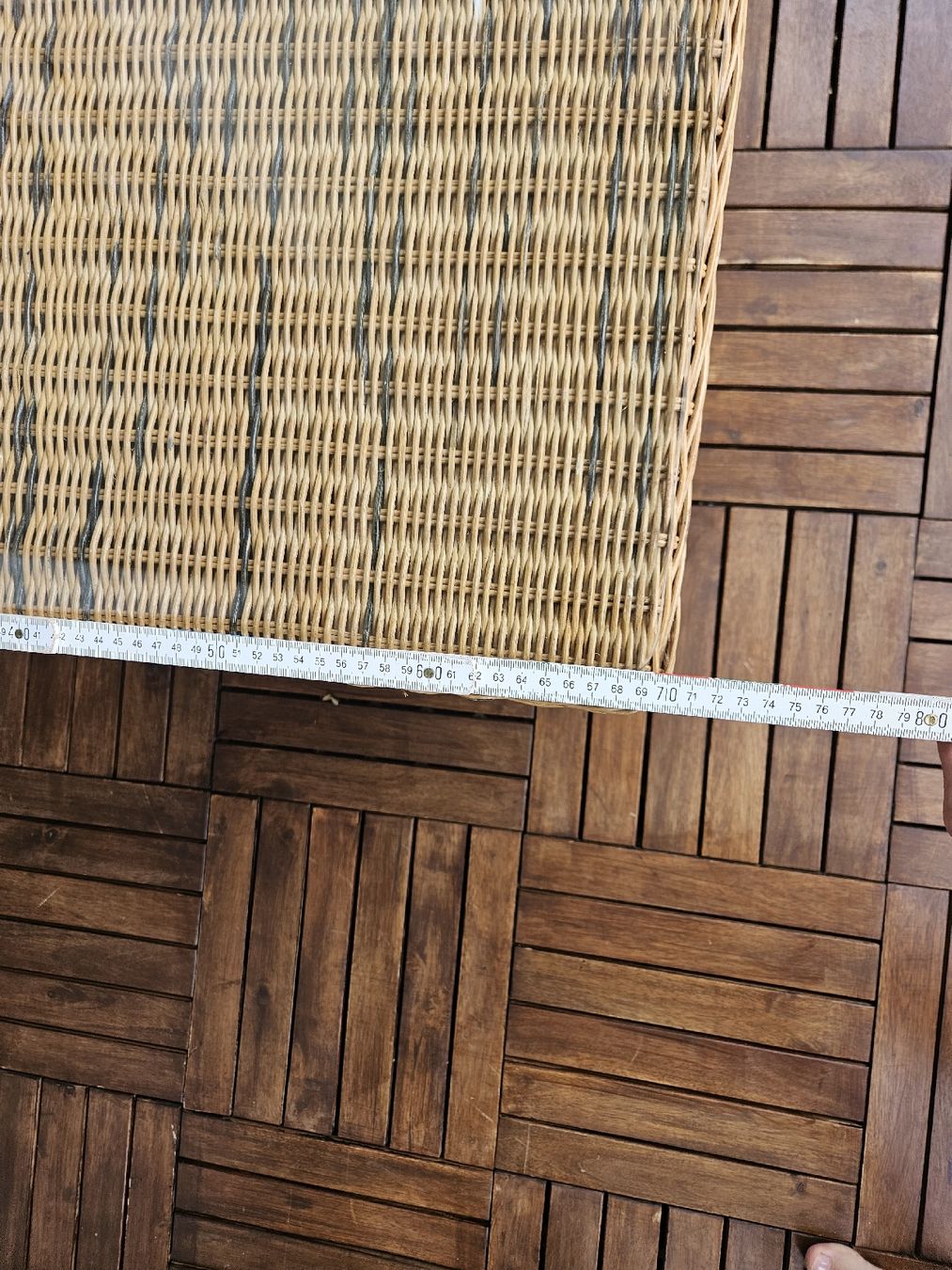 Tavoli: Rattan Couchtisch mit Glasplatte – Usato da Bettingen venduto da bebbels01 7