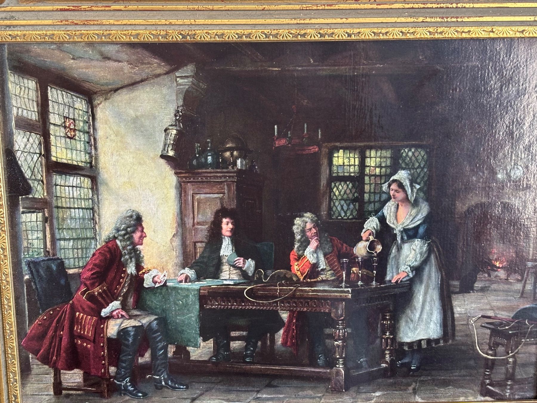 Dipinti: Tableau vintage "THE NEW FLAGSHIP" de Frank Moss Bennett – Usato da Peseux venduto da CharmeCommerce 2