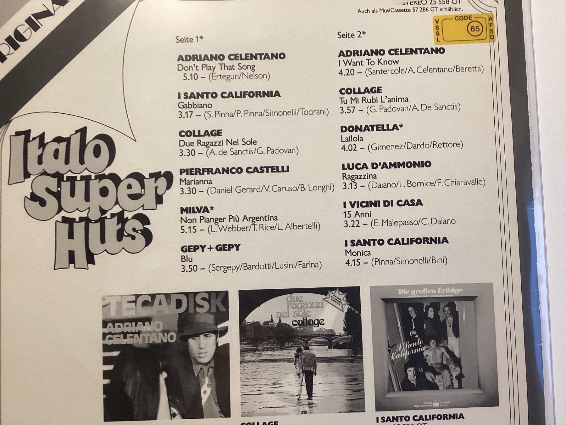 Dischi in vinile: Italo Super Hits LP – Usato da Gutenswil venduto da Hamzian 1