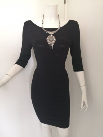 🤩MANGO STRICK-KLEID GESTREIFT SCHWARZ LANGARM NEU &GUCCI P.