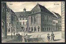 Basel, Die Börse mit Strassenpartie