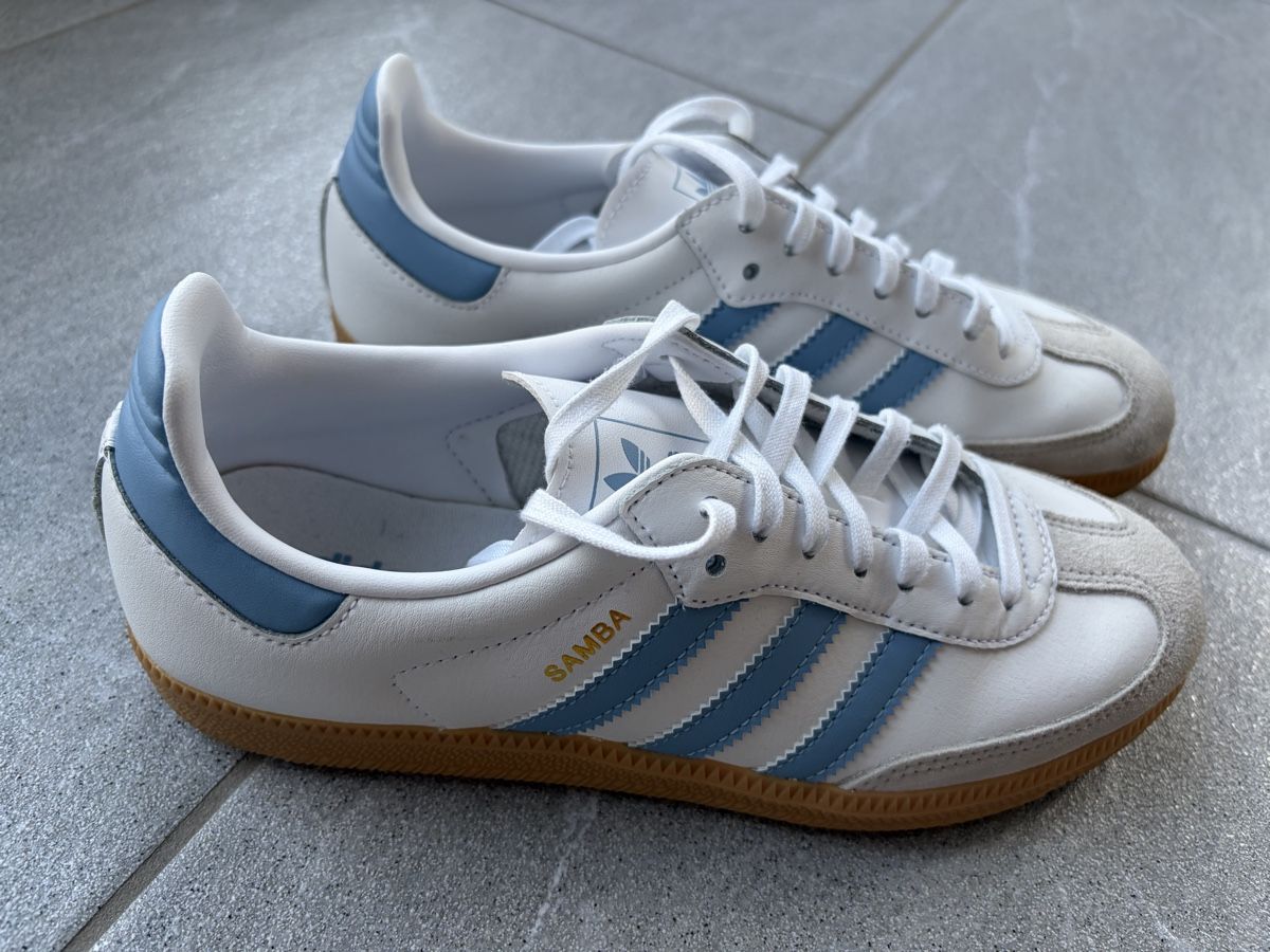 Herrenschuhe: Adidas Sneaker weiss blau SAMBA – Neu (gemäss Beschreibung) aus Eglisau von pebblebeach 4
