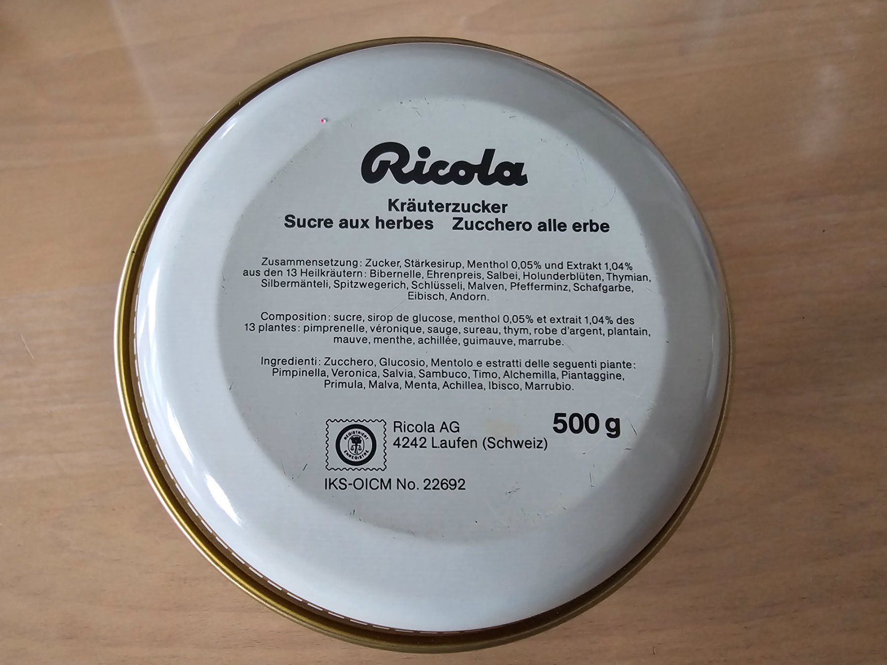 Dosen: Blechdose Ricola Kräuterzucker – Gebraucht aus Mettmenstetten von Espoirco1 1
