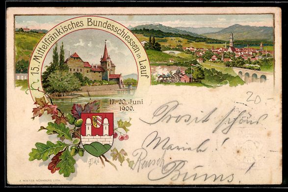 Cancelleria postale: Litho Lauf / Pegnitz, 15. Mittelfränkis – Usato da Berlin venduto da bartko-reher