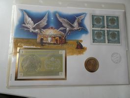 Kasachstan 1992,  Münz-Banknotenbrief