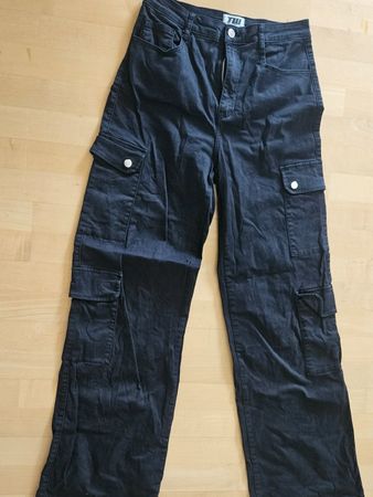 Schwarze Cargo-Jeans in Grösse 38 Tally Weijl